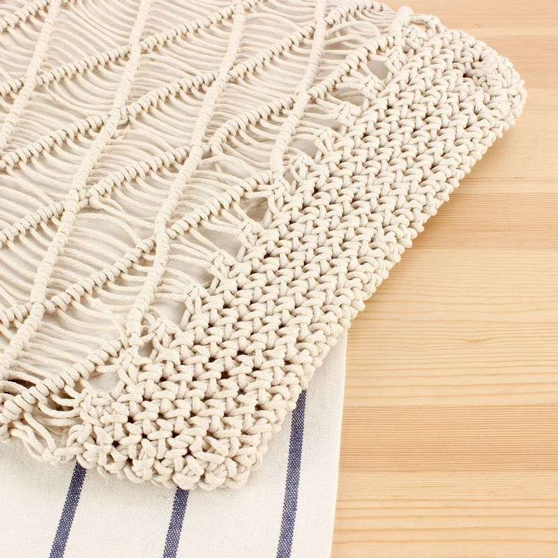 Makramee Tragetasche mit eleganten Details Skanto