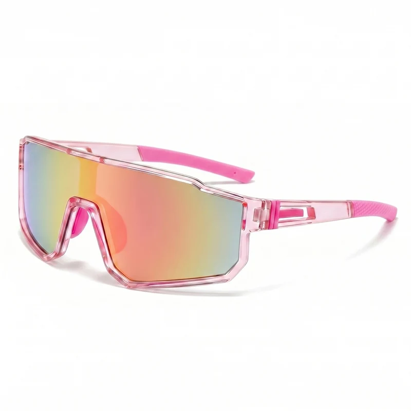Damen Sport-Shield-Sonnenbrille Oversize mit UV400-Schutz, bruchsicherer Polycarbonatlinse und rutschfesten Bügeln Skanto