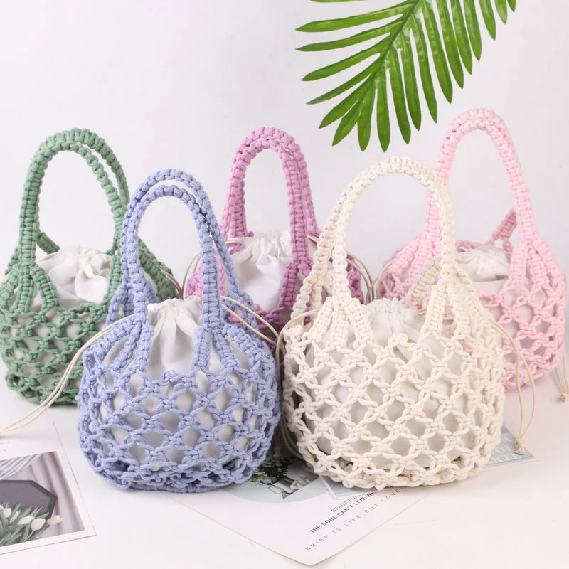 Handgeknüpfte Tote Bag mit innerem Kordelzugverschluss Skanto