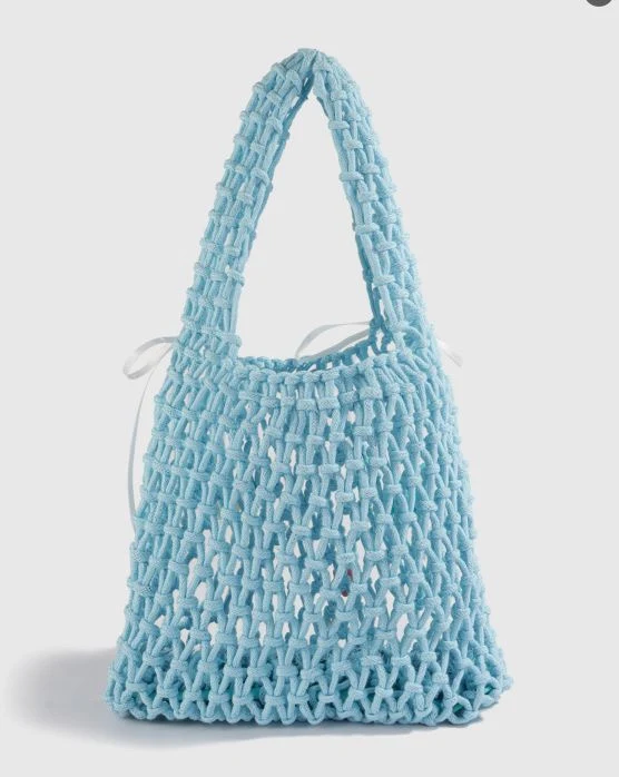 Handgeknüpfte Tote Bag aus Naturbaumwolle Skanto