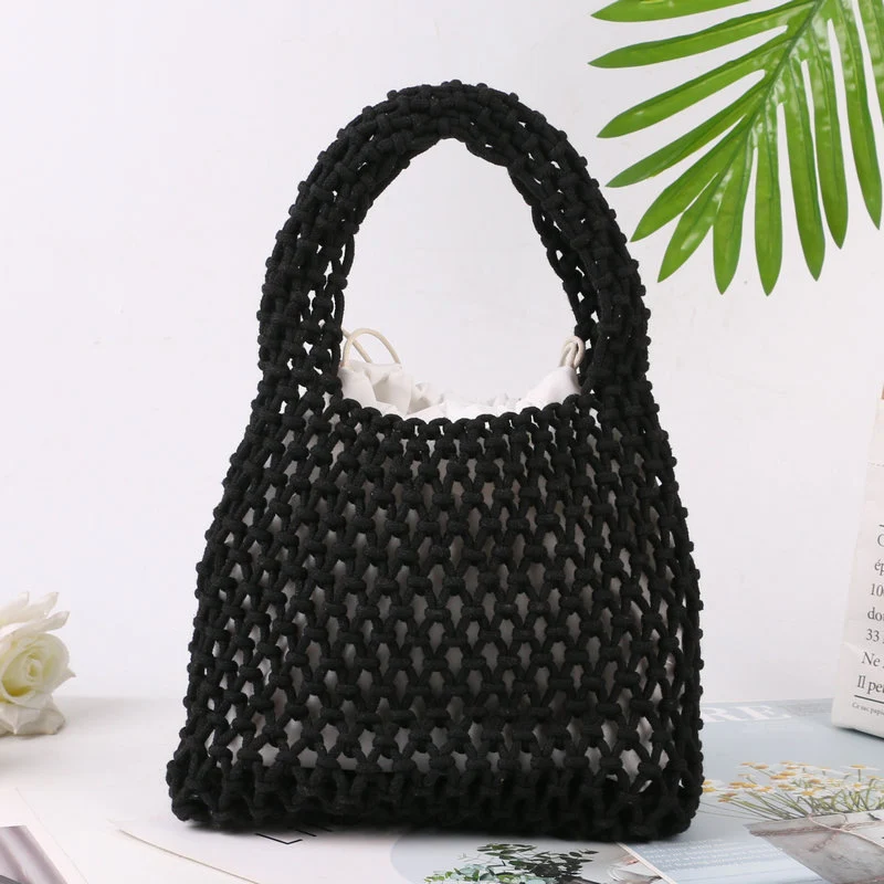 Handgeknüpfte Tote Bag aus Naturbaumwolle Skanto