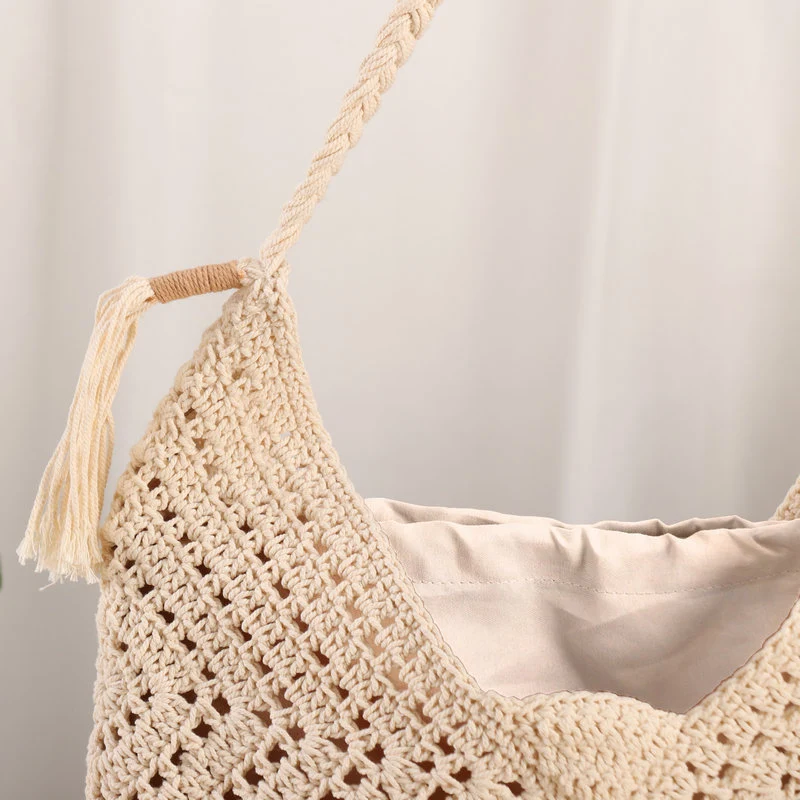 Handgemachte Makramee Shopper-Tasche Skanto