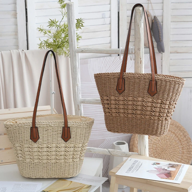 Handgefertigte Tragetasche und Strandtasche aus Naturmaterialien Skanto