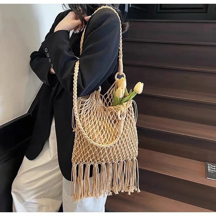 Handgeknüpfte Makramee-Tasche Skanto
