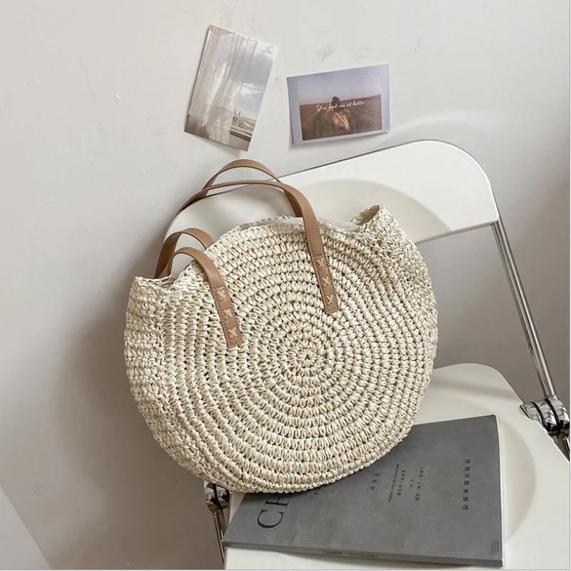Handgemachte runde Strandtasche Skanto