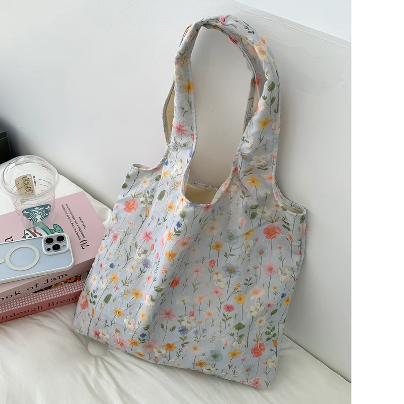 Umweltfreundliche Tote Bag mit Blumenmuster Skanto