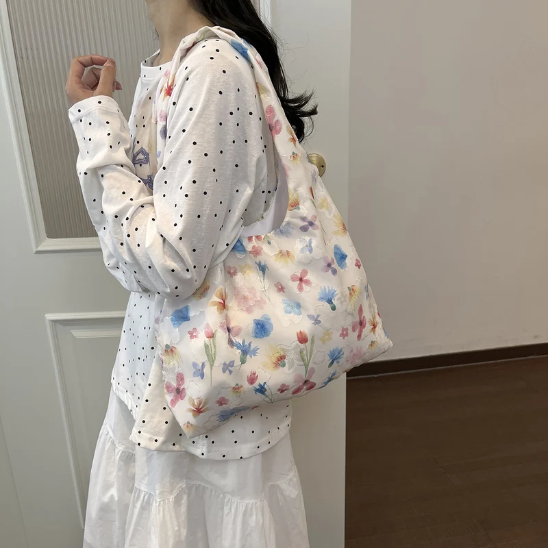 Umweltfreundliche Tote Bag mit Blumenmuster Skanto