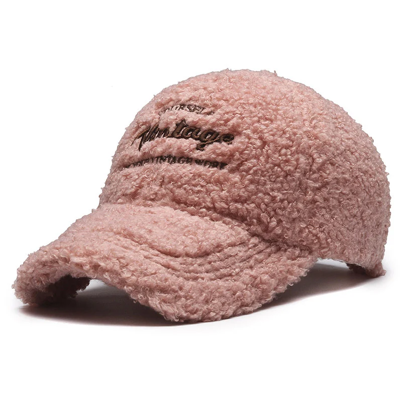 Damen Vintage-inspirierte Plüsch-Baseballkappe Skanto