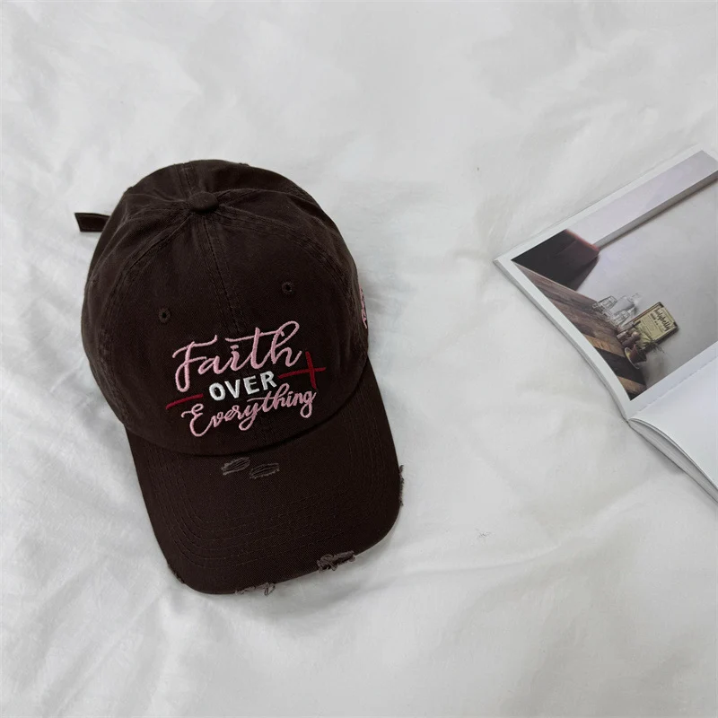 Damen bestickte Baseball Cap im Used-Look Skanto