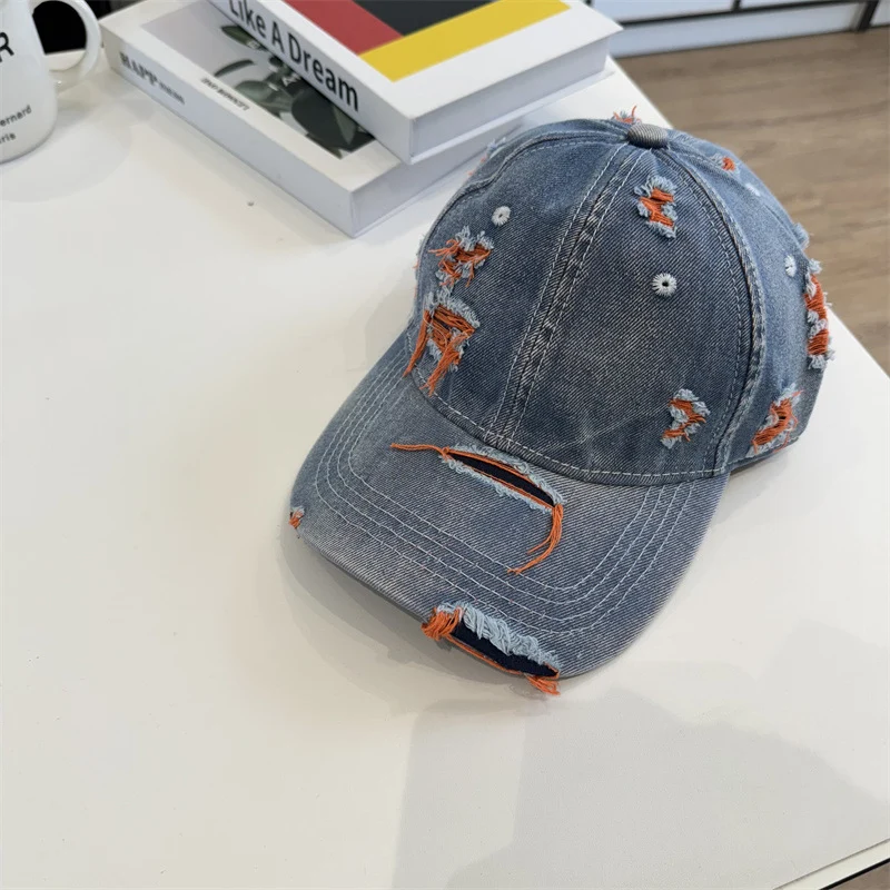 Damen Baseball Cap aus Denim im Used-Look Skanto