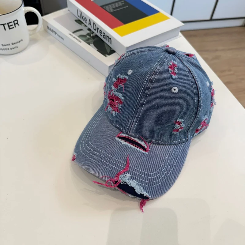Damen Baseball Cap aus Denim im Used-Look Skanto