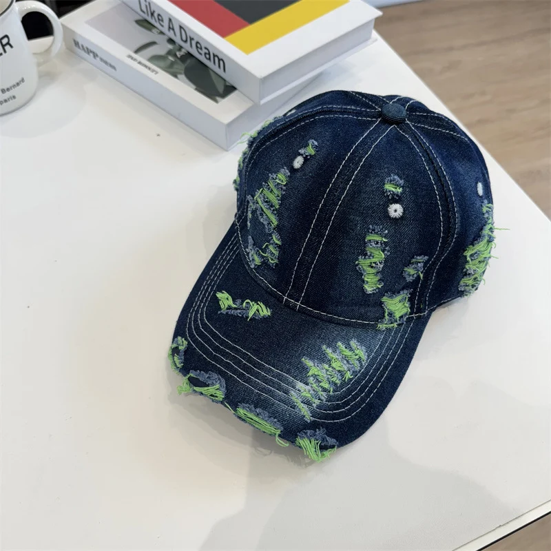 Damen Baseball Cap aus Denim im Used-Look Skanto