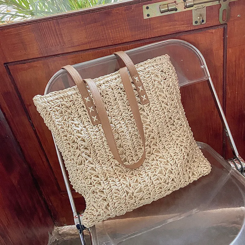 Gewebte Handtasche aus Naturmaterial Skanto