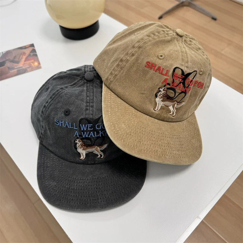 Unisex lustige bestickte Cap mit Hundemotiv Skanto