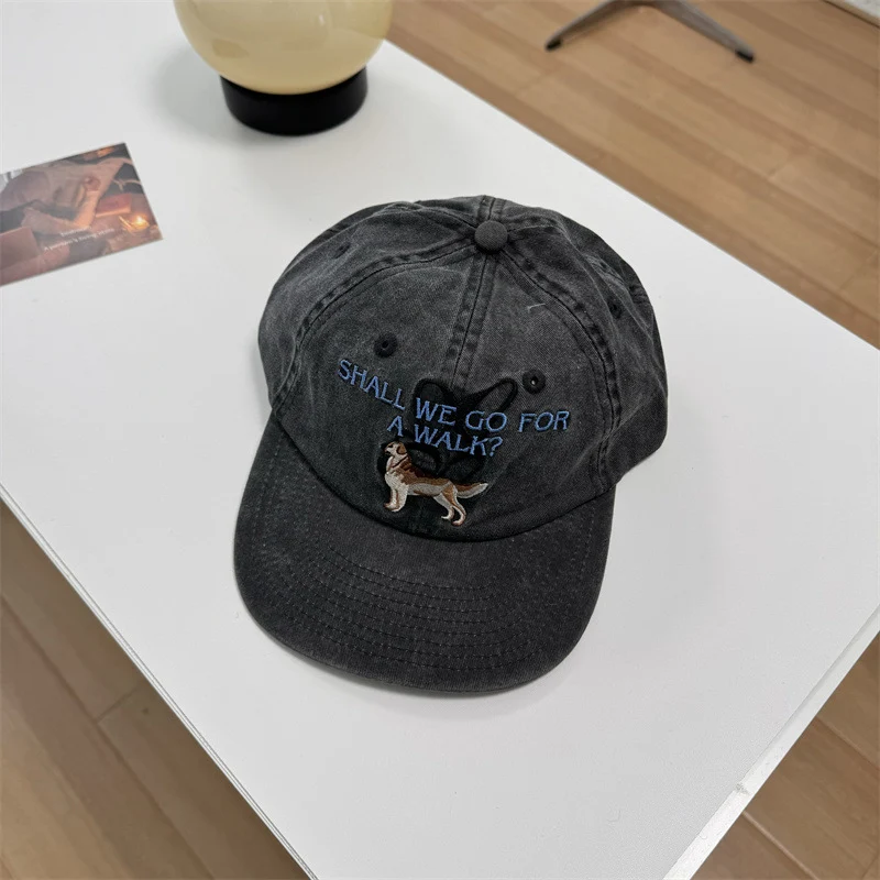 Unisex lustige bestickte Cap mit Hundemotiv Skanto