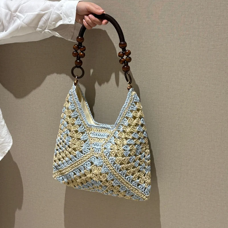Handgeknüpfte Tragetasche im Boho-Stil Skanto