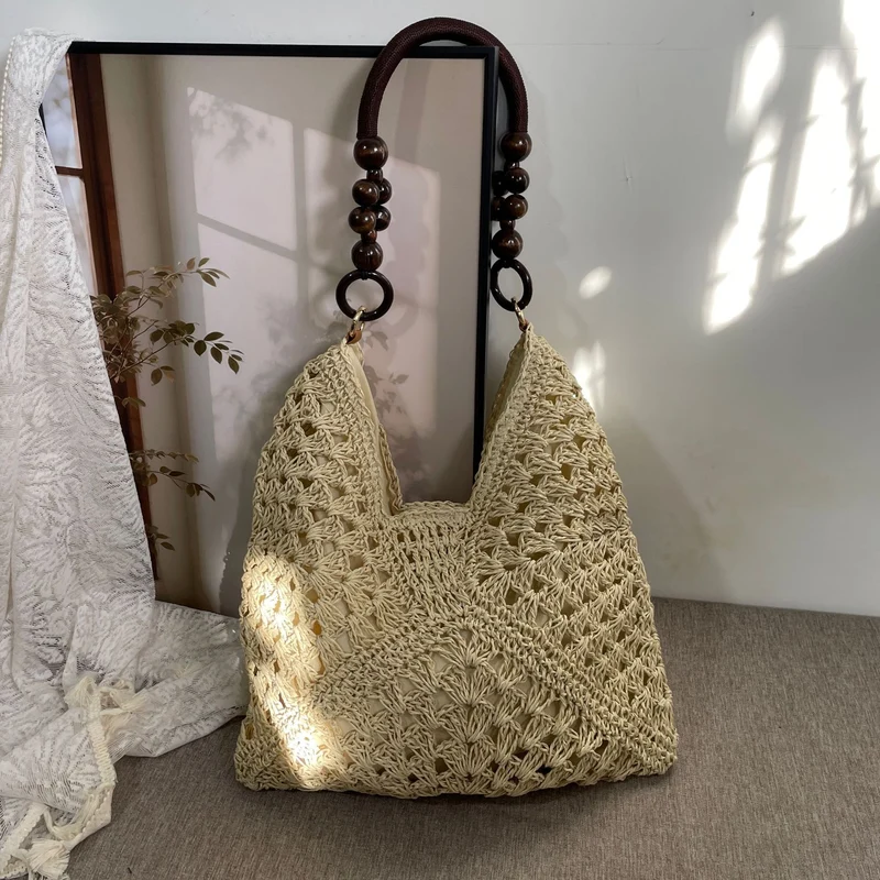 Handgeknüpfte Tragetasche im Boho-Stil Skanto