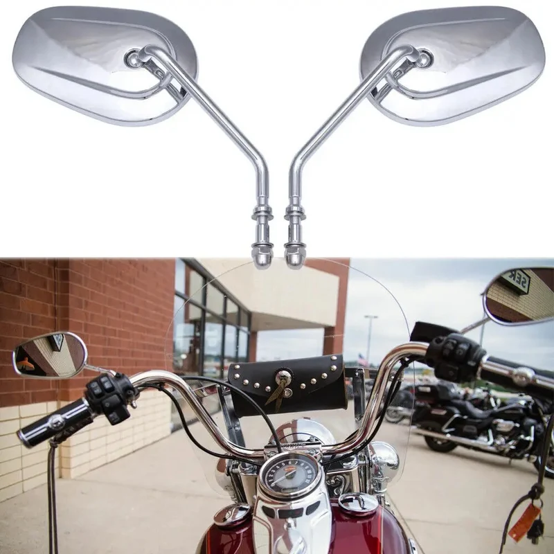 Verstellbare Motorrad-Seitenspiegel mit hochwertigem Chrom-Finish Skanto