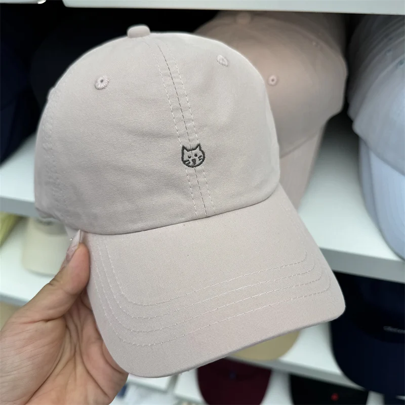 Damen Baseball-Cap aus Baumwolle mit Katzen-Stickerei Skanto