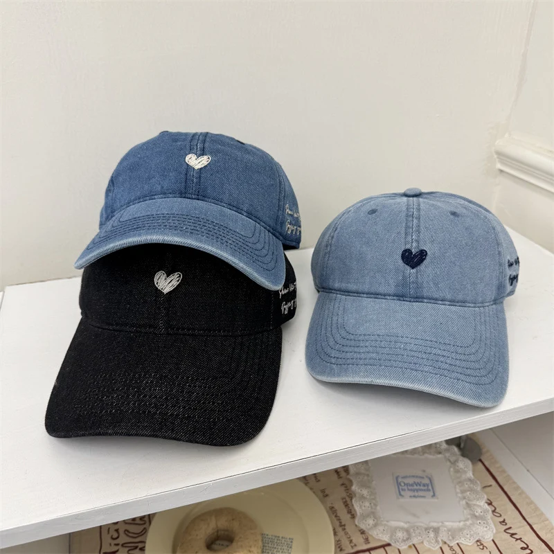 Damen Baseball-Cap aus Denim mit Stickerei Skanto