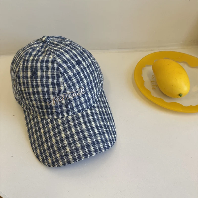 Herren Karierte Baumwoll-Baseballkappe Skanto