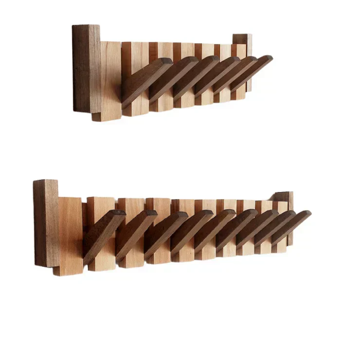 HarmonyCoat Piano Holzgarderobe – Dekorative Haken für Flur und Wohnzimmer | Skanto