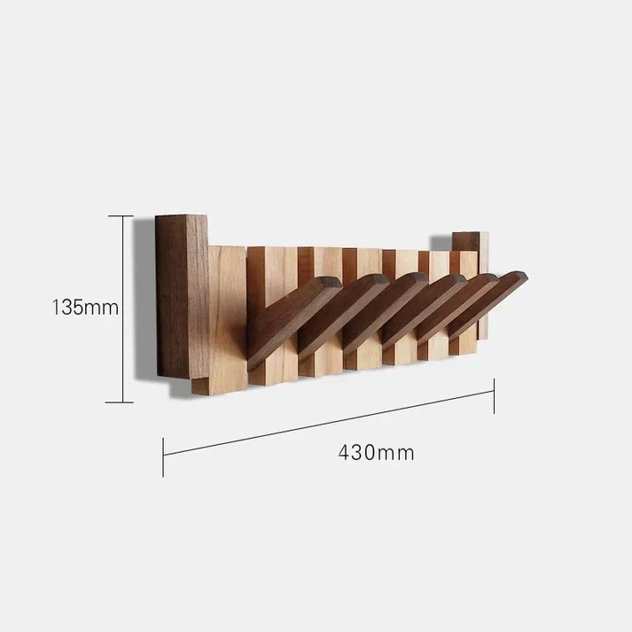 HarmonyCoat Piano Holzgarderobe – Dekorative Haken für Flur und Wohnzimmer | Skanto