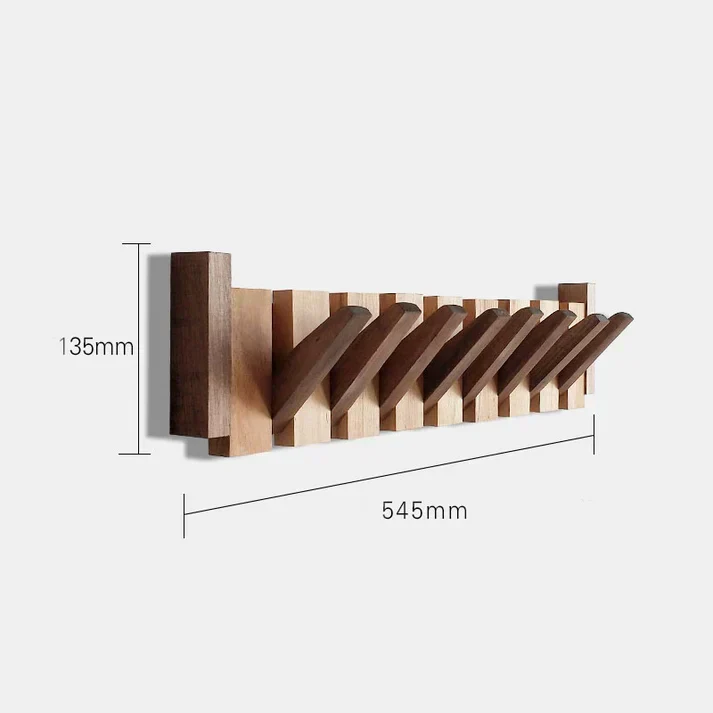 HarmonyCoat Piano Holzgarderobe – Dekorative Haken für Flur und Wohnzimmer | Skanto