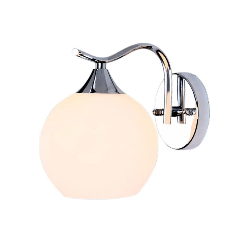 Moderne runde Glas-Kugel-Wandleuchte – Elegante Wandhalterung für Schlaf- & Wohnzimmer | Skanto