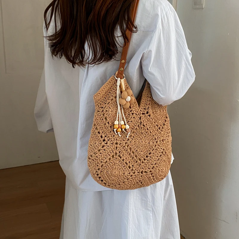 Handgemachte Makramee Shopper-Tasche Skanto