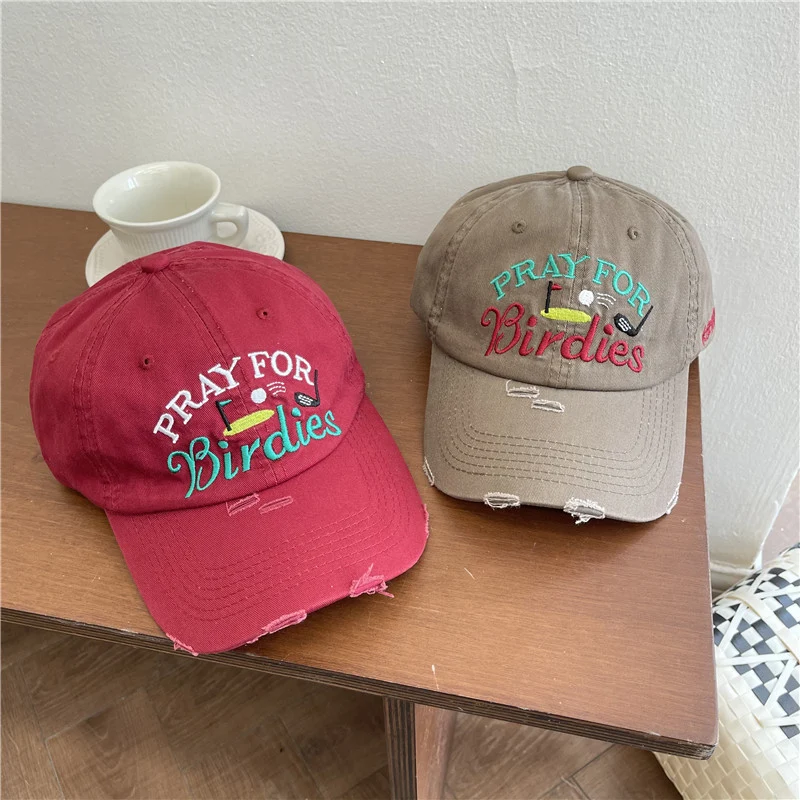 Damen Lässige Distressed-Baseballkappe mit Stickerei Skanto