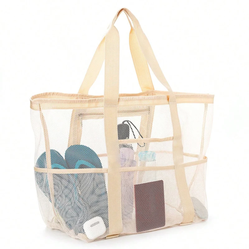 Große Strandtasche aus atmungsaktivem Mesh-Material Skanto
