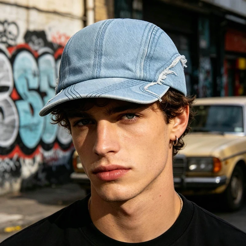 Damen Lässige und Modische Denim Cap Skanto
