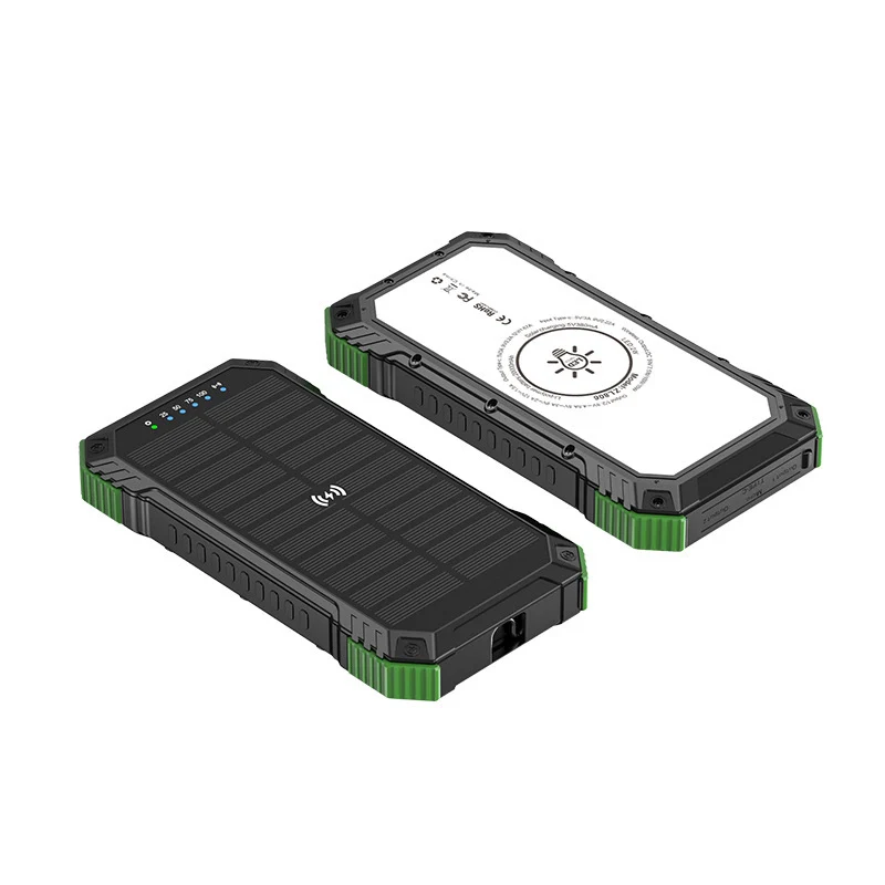 Robuste Solar-Powerbank mit kabelloser Ladetechnologie Skanto