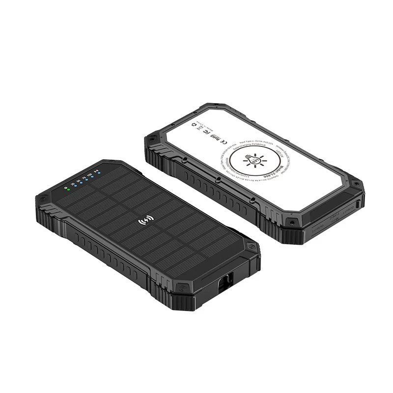 Robuste Solar-Powerbank mit kabelloser Ladetechnologie Skanto