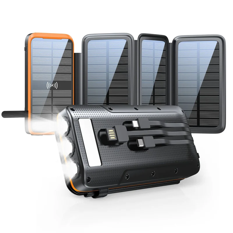 Solar-Powerbank mit integrierter Taschenlampe Skanto