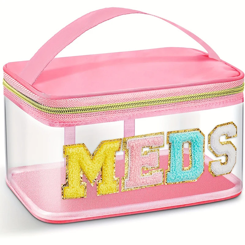 Transparente Kosmetiktasche mit Glitzerdetails Skanto