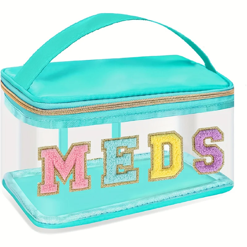 Transparente Kosmetiktasche mit Glitzerdetails Skanto