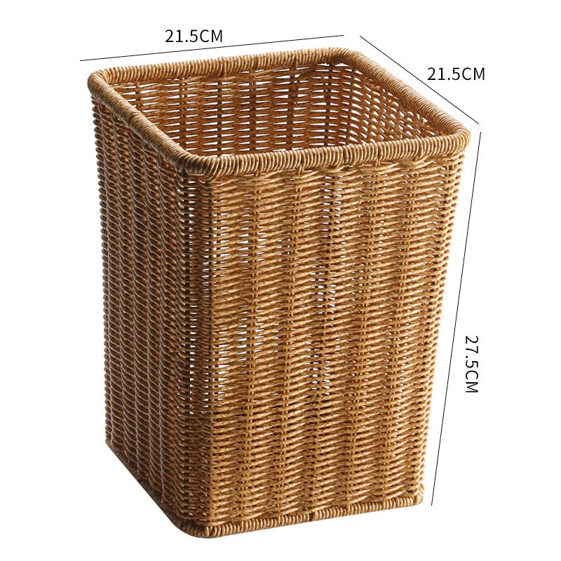 Rechteckiger handgeflochtener Rattan-Abfalleimer Skanto