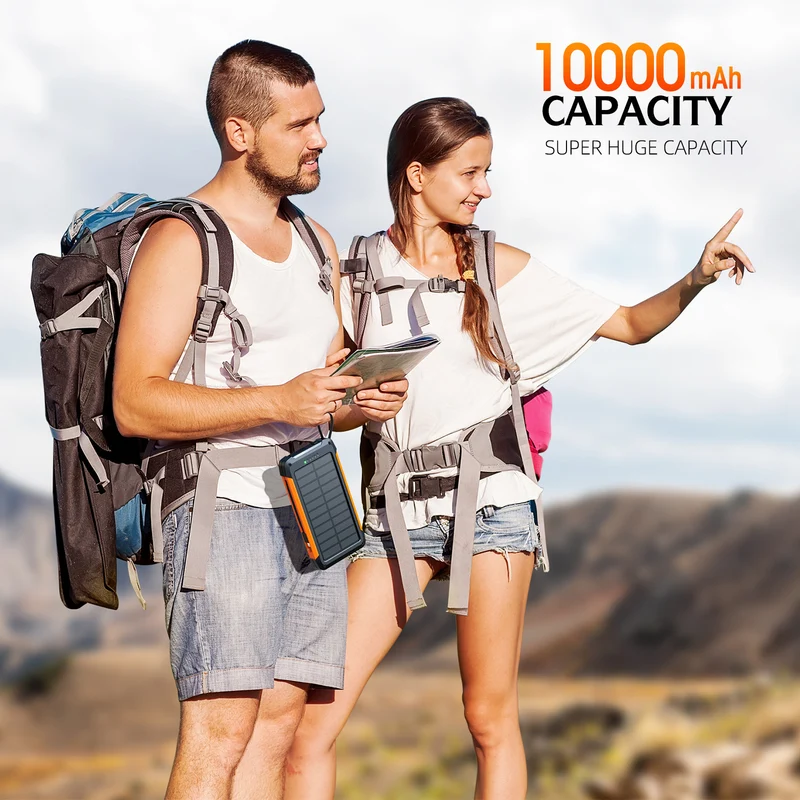 Solar-Powerbank mit Schnellladefunktion von Skanto
