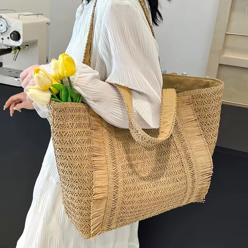 Strandtasche aus gewebtem Naturmaterial Skanto
