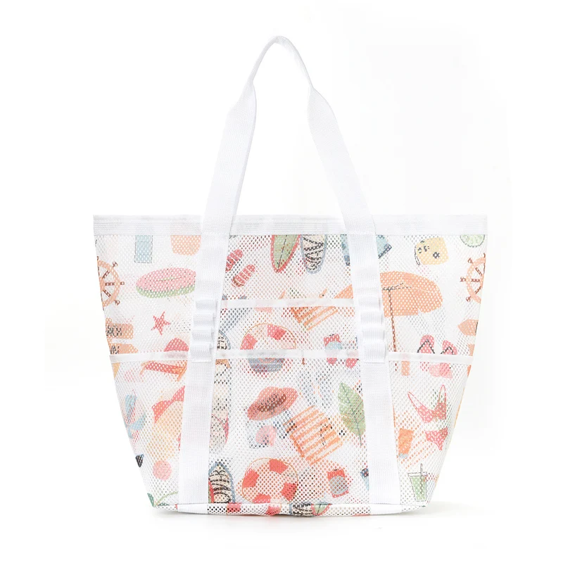 Netz-Strandtasche mit farbenfrohem Design Skanto