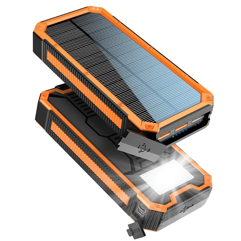 Tragbare Solar-Powerbank mit hochwertigem Design und mehreren Ausgängen Skanto