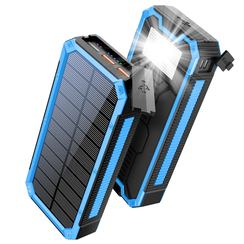 Tragbare Solar-Powerbank mit hochwertigem Design und mehreren Ausgängen Skanto