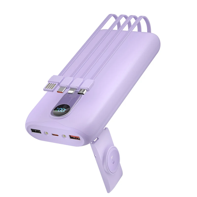 Tragbare Powerbank mit schneller induktiver Ladefunktion und mehreren USB-Anschlüssen Skanto