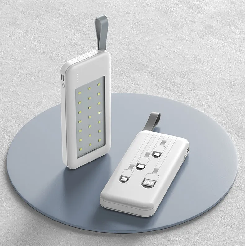 Kabellose Powerbank mit integriertem LED-Licht und Schnellladung Skanto