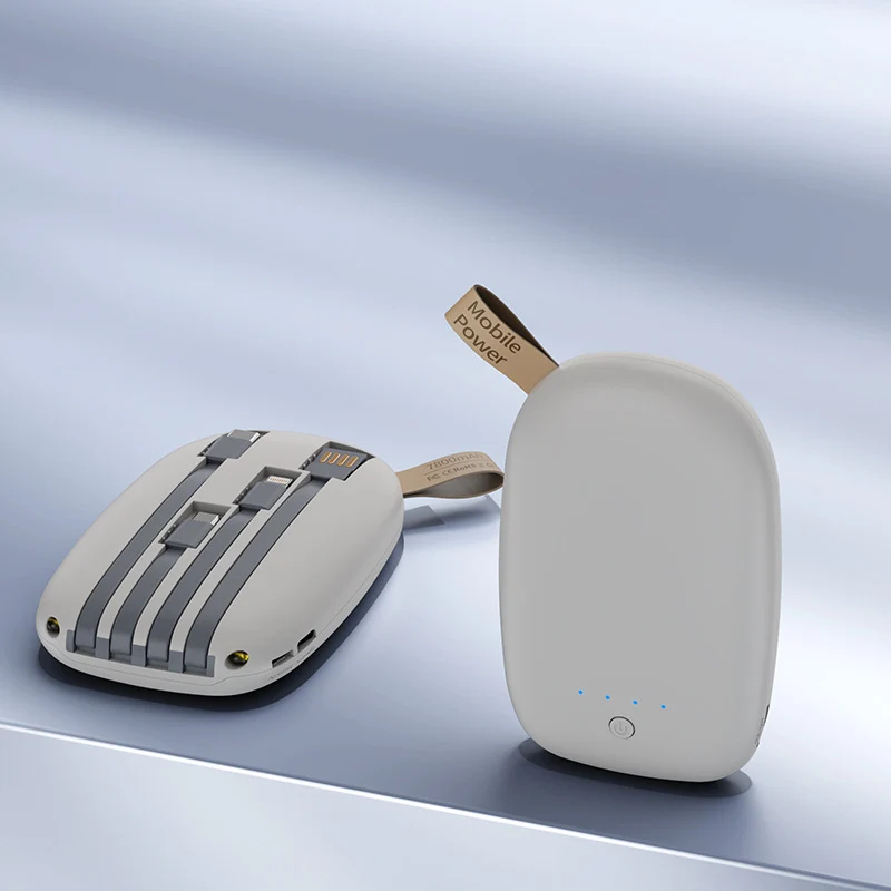 Portable Powerbank mit integriertem Multifunktions-Ladekabel Skanto
