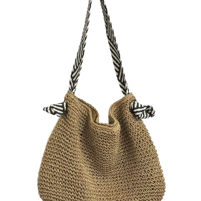 Handgemachte trendige Strohtasche Skanto