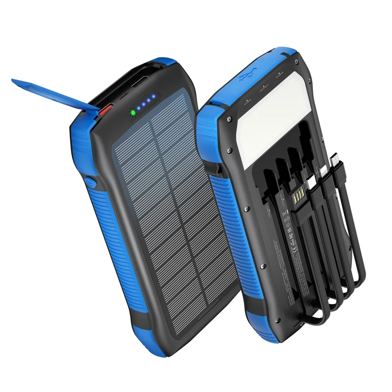Solar-Powerbank mit Multifunktionalität und Schnellladung Skanto