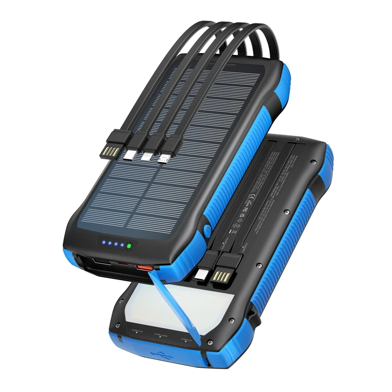 Solar-Powerbank mit Multifunktionalität und Schnellladung Skanto